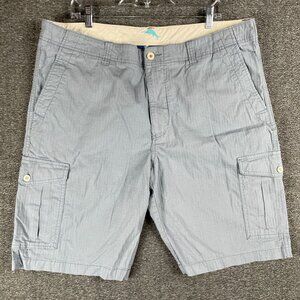 Tommy Bahama Cargo Shorts Mens Size 40 Gray Rip Stop Relaxed Everyday Casual Sum